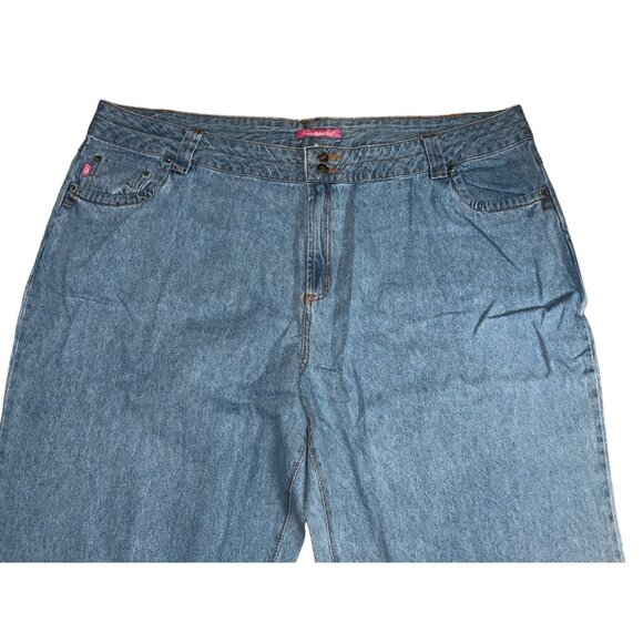 Woman Within NWOT Natural Fit Double Button Fly Wide Leg Jean Size 26 Tall Women - Picture 6 of 8